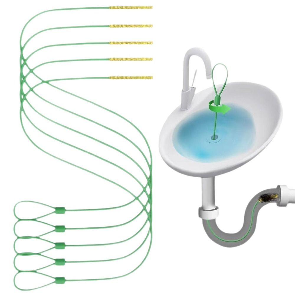 Drain Snake Flexible - 5 buah alat pembersih saluran air