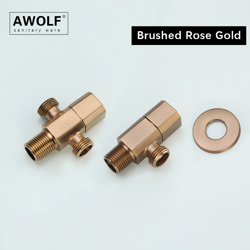Toilet Fill Valve - Katup pengisi Toilet emas mawar disikat,