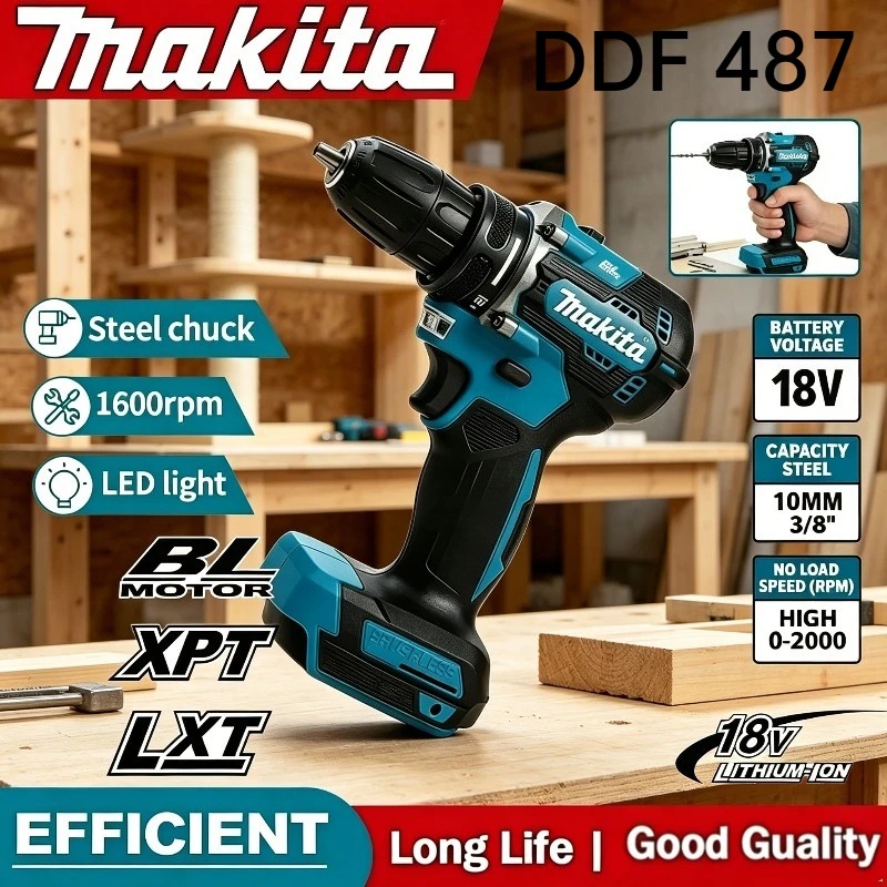 Makita DDF487 18V Bor Tanpa Ka - Makita Drill Ddf484 ulasan dan harga