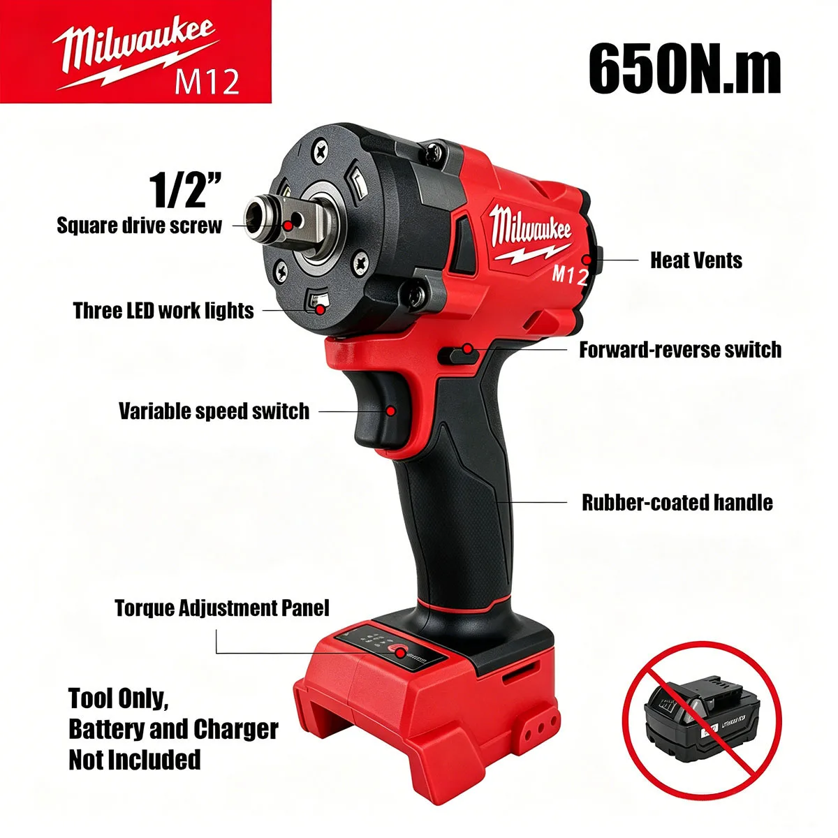 Milwaukee M12 1/2' M18 FUEL Br - Milwaukee Drill M18 Fuel ulasan dan harga
