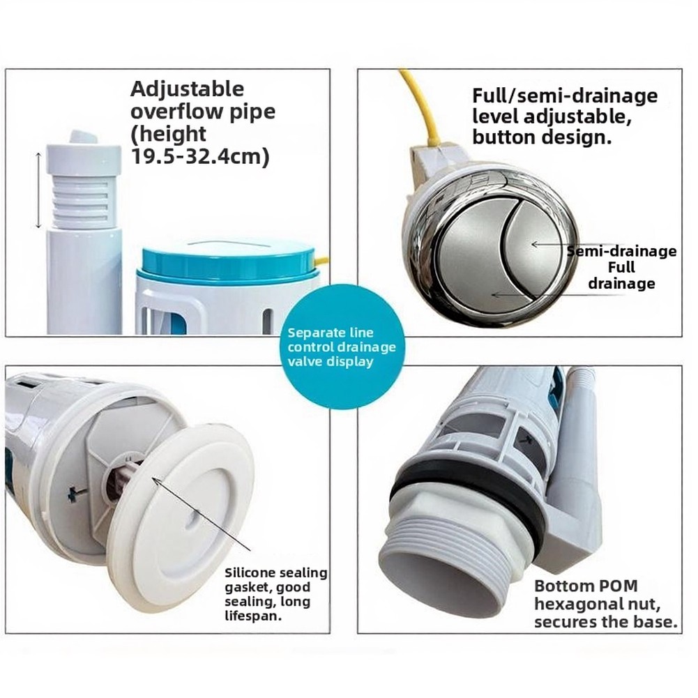 1 Buah Kabel Katup Siram Ganda - Toilet Fill Valve ulasan dan harga