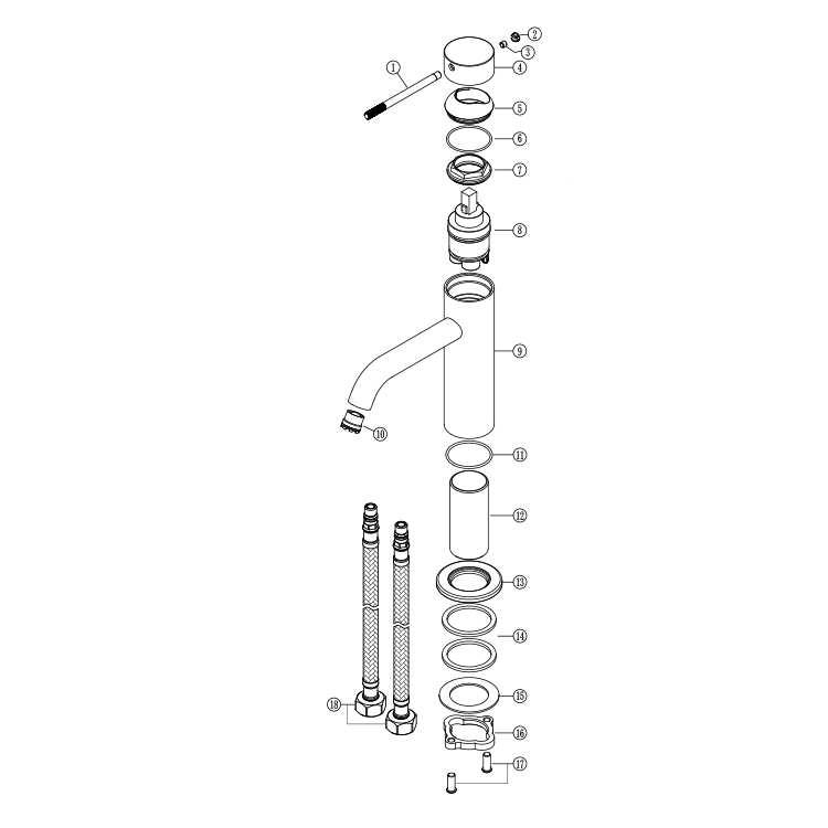 Keran Wastafel Kamar Mandi Ber - Basin Mixer Cartridge ulasan dan harga